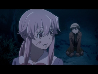 [shiza] future diary / mirai nikki tv - episode 9 [2011] [mvo] [russian dub]