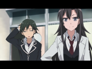 [shiza] life is a love movie, but something is not right (season 1) / oregairu tv - episode 1 [andryushka oni] [2013] [russian dub]