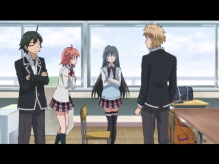 [shiza] life is a love movie, but somehow not that (season 1) / oregairu tv - episode 4 [andryushka oni] [2013] [russian dub]